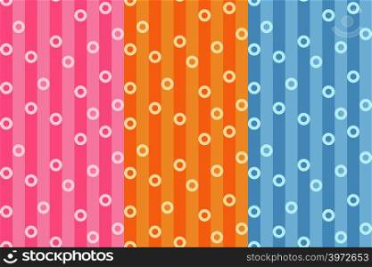 Vector seamless pattern with rings in lines. Retro abstract geometric ornament for textile, prints, wallpaper, wrapping paper, web etc. EPS