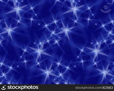 Vector seamless pattern with stars.Abstract night seamless background. Repainting pattern with deep blue sky