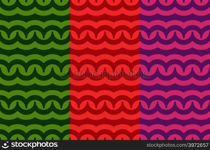 Vector seamless pattern with waves. Retro abstract dark ornament for textile, prints, wallpaper, wrapping paper, web etc. EPS