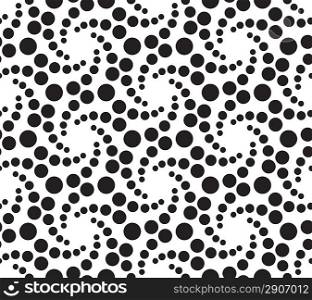 Vector Seamless Psychedelic Monochrome Background