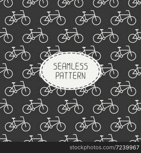 Vector seamless retro pattern with vintage hipster bicycle. For wallpaper, pattern fills, web page background, blog. Stylish texture.