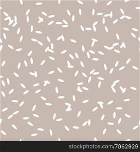 vector seamless rice texture. food simple background pattern. abstract white rice grains decoration for seamless illustrations