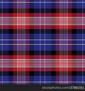 vector seamless Scottish pattern Saint Andrews Tartan Plaid, black, white, blue, red