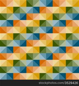 vector seamless simple geometric pattern with 3d illusion
