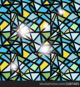 vector seamless stainglass window abstract background, eps10, clipping masks