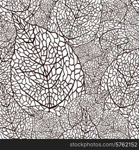 Vector seamless stylish pattern of leaves.. Vector seamless stylish pattern of leaves