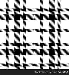Vector Seamless Tartan Monochrome Pattern
