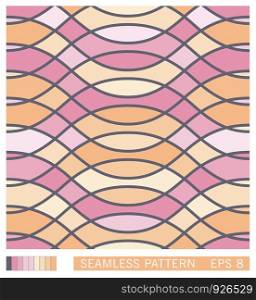 Vector seamless texture. Colored stained glass window. Pattern from wavy interlacing lines. . Vector seamless texture. Pattern from wavy interlacing lines.