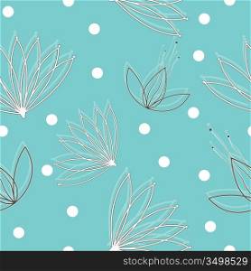 Vector seamless texture with flowers. EPS10