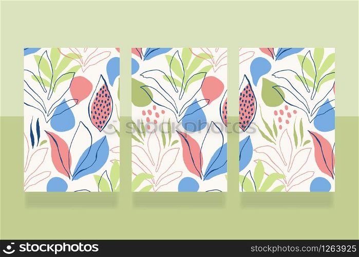 Vector Seamless Tough Tropical Pattern with Fantastic Plants and Leaves. Original Design for Wallpaper, Pattern, Print, Card etc