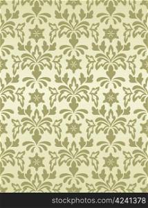 vector seamless vintage wallpaper pattern on gradient background, fully editable eps 8 file with clipping mask and pattern in swatch menu