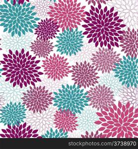 Vector seamless wallpaper and background of fancy flowers