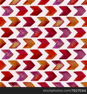 Vector Seamless Watercolor Geometric Pattern with Arrows