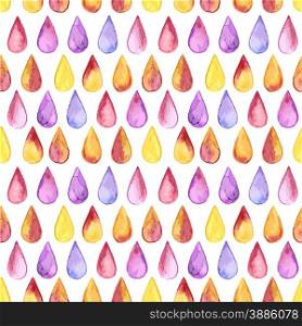 Vector Seamless Watercolor Pattern with Rain Drops, fully editable eps 10 file with clipping mask