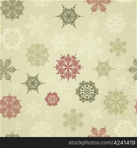 Vector Seamless Winter Pattern with Snowflakes, fully editable eps 8 file with clipping mask