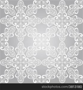 Vector Seamless Winter Pattern with Snowflakes on gradient background, seamless pattern in swatch menu