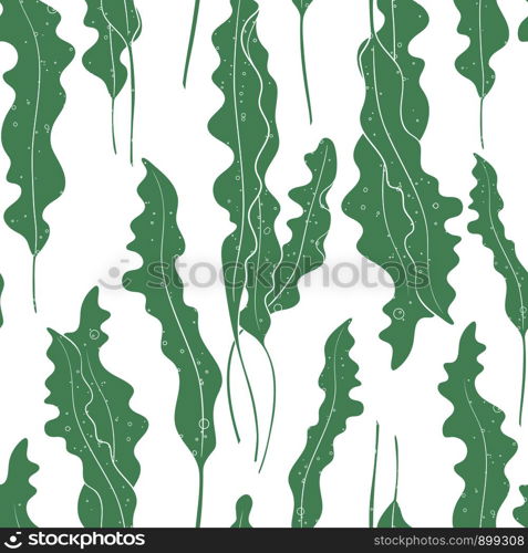 Vector seaweed texture seamless pattern background. Great for print, fabric, cards, wedding invitations, wallpaper.. Vector seaweed texture seamless pattern background.