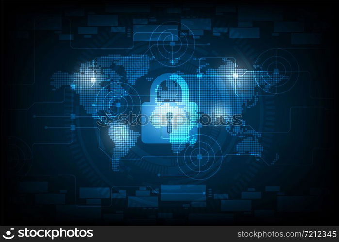 Vector security world concept.