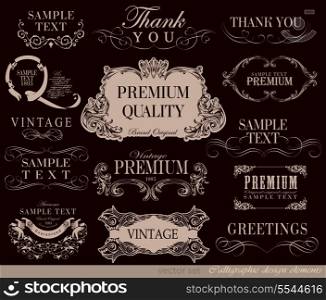 vector set: calligraphic design elements and page decoration, Premium Quality and Satisfaction Guarantee
