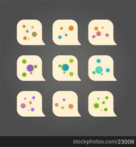 Vector set DNA and network abstract icon.. Vector set DNA and network abstract icon