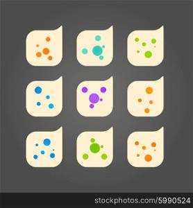 Vector set DNA and network abstract icon.. Vector set DNA and network abstract icon