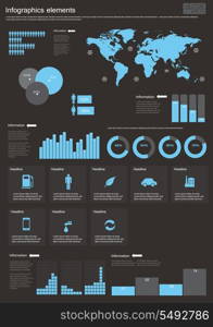 Vector Set elements of infographics World Map and Information Graphics