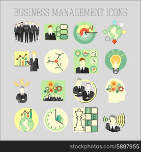 Vector set of a business and management icons. Vector set of a business and management icons. Business strategy management and human resources.