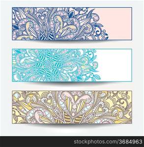 vector set of abstract banners