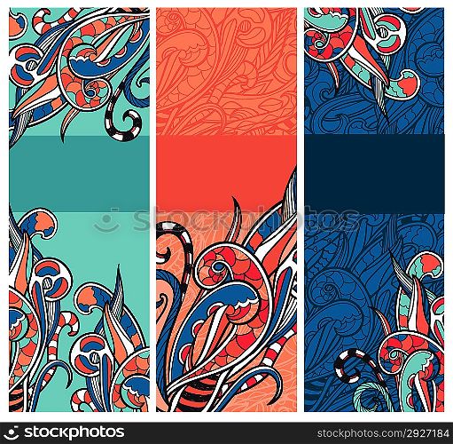 vector set of abstract cards
