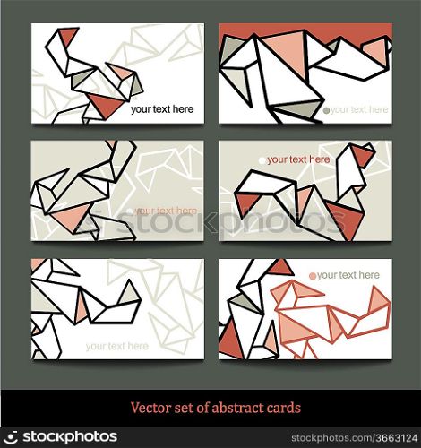 vector set of abstract cards