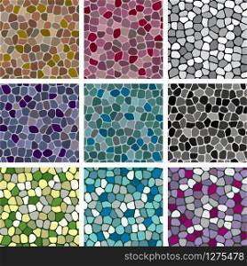 vector set of abstract colorful tile backgrounds