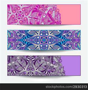vector set of abstract ornamental banners