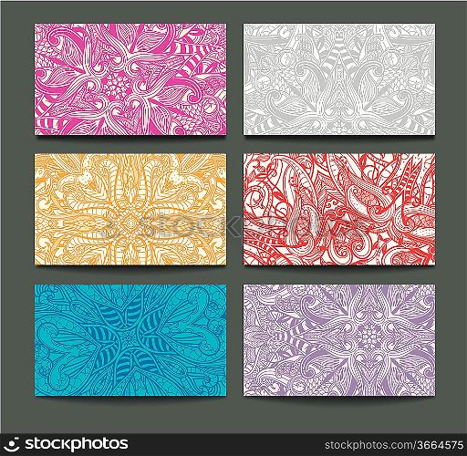 vector set of abstract ornamental labels