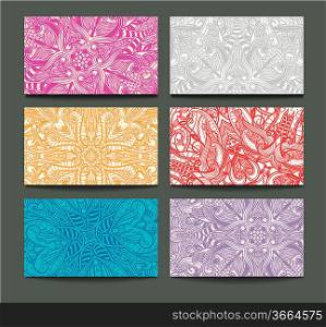 vector set of abstract ornamental labels