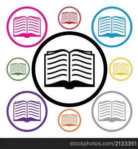 vector set of book symbols