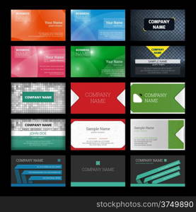 Vector set of business cards