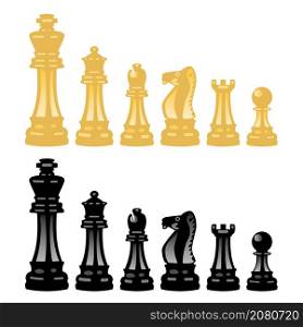 vector set of chess pieces