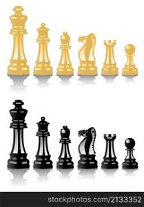 vector set of chess pieces