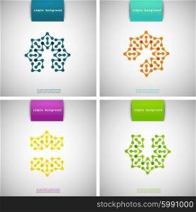 Vector set of colored flat tech patterns.. Vector set of colored flat tech patterns