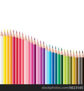 vector set of colored pencils. Vector illustration.