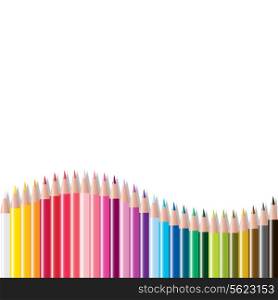 vector set of colored pencils. Vector illustration.