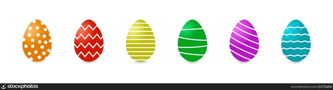vector set of easter eggs of different design
