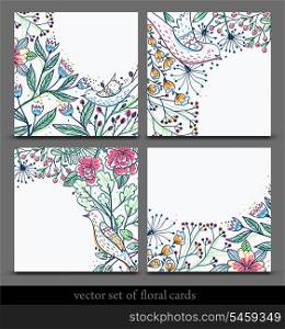 vector set of floral backgrounds
