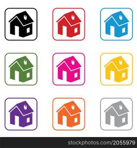 vector set of home symbols