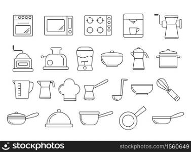 Vector set of kitchen accessories for stickers, scrapbooking, websites and apps. An empty polygon isolated on a white background