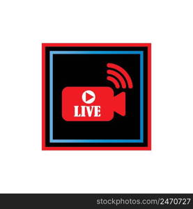 vector set of live streaming icon multimedia logo concept