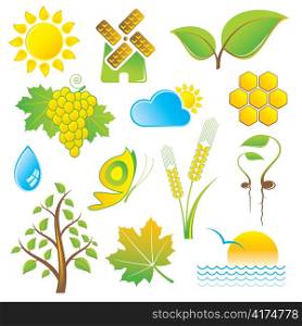 vector set of nature icons
