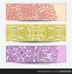 vector set of ornamental banners