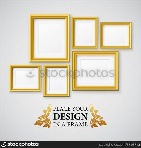 Vector Set of Picture Frame. Template for you design. Vector Frame template