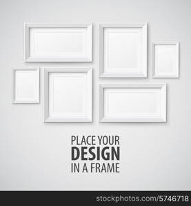 Vector Set of Picture Frame. Template for you design. Vector Frame template